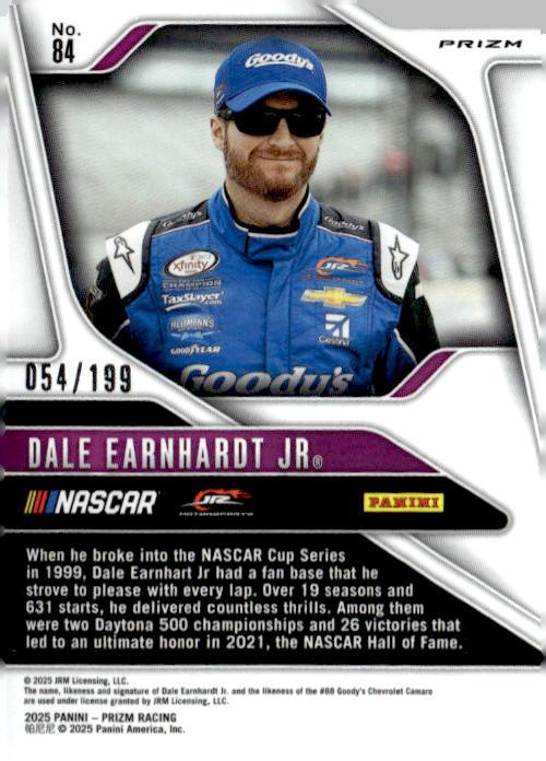 2025 Panini Prizm #84 Dale Earnhardt Jr Red Pulsar #/199