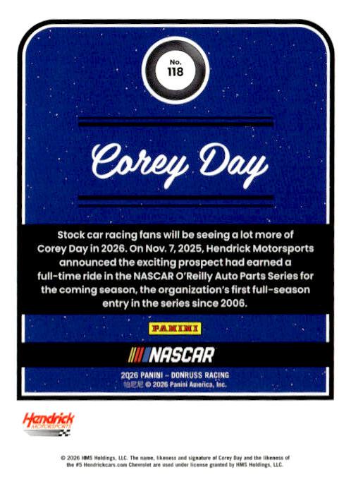 2026 Panini Donruss Racing #356 Corey Day Mojo /25