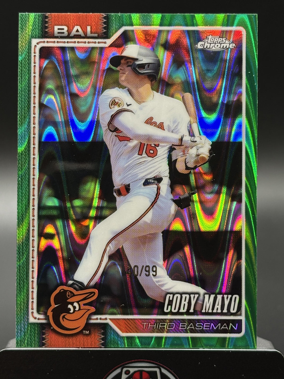 2026 Topps Chrome #139 Coby Mayo Green RayWave Refractor /199