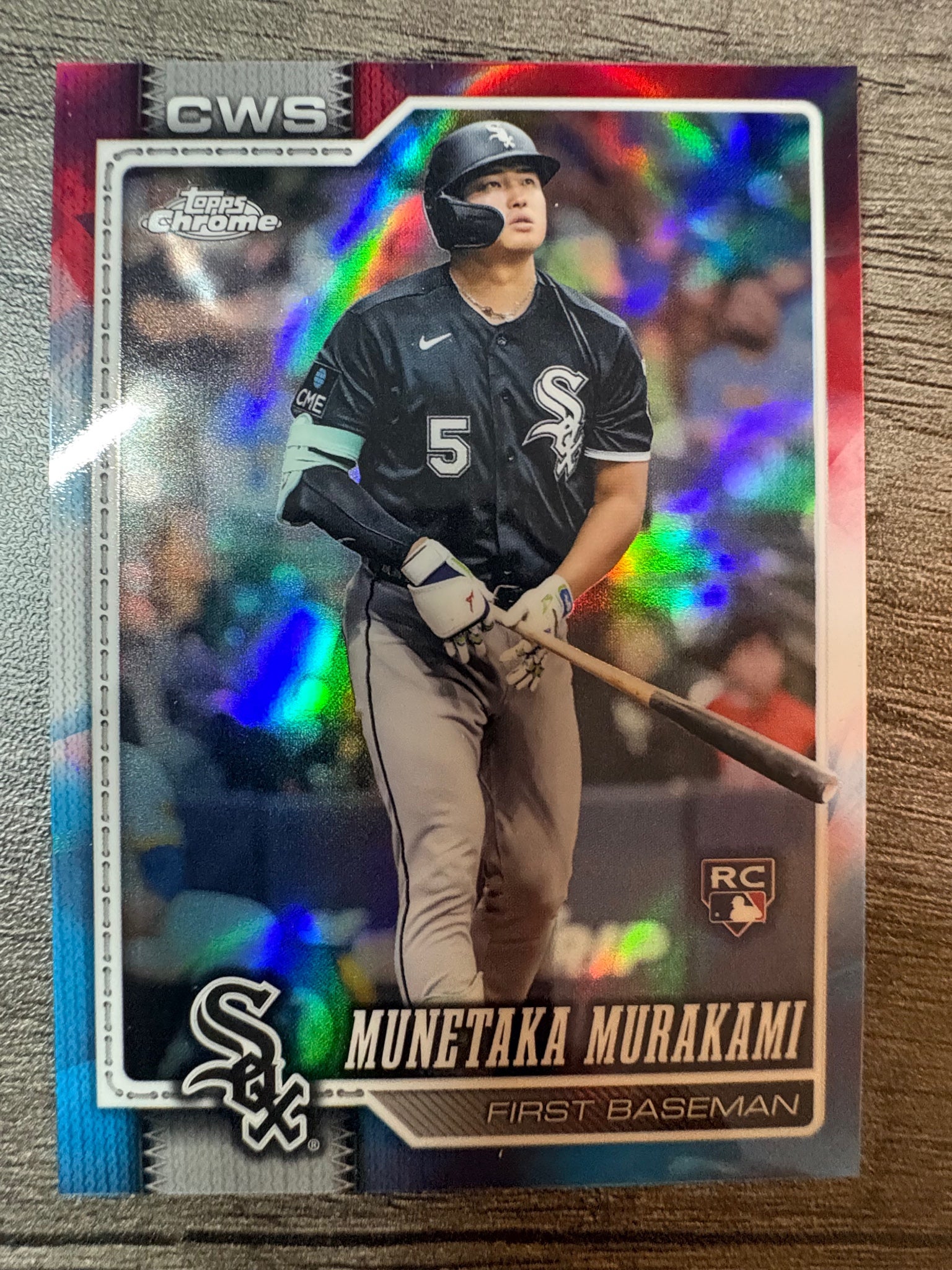 2026 Topps Chrome #274 Munetaka Murakami Red White and Blue Refractors