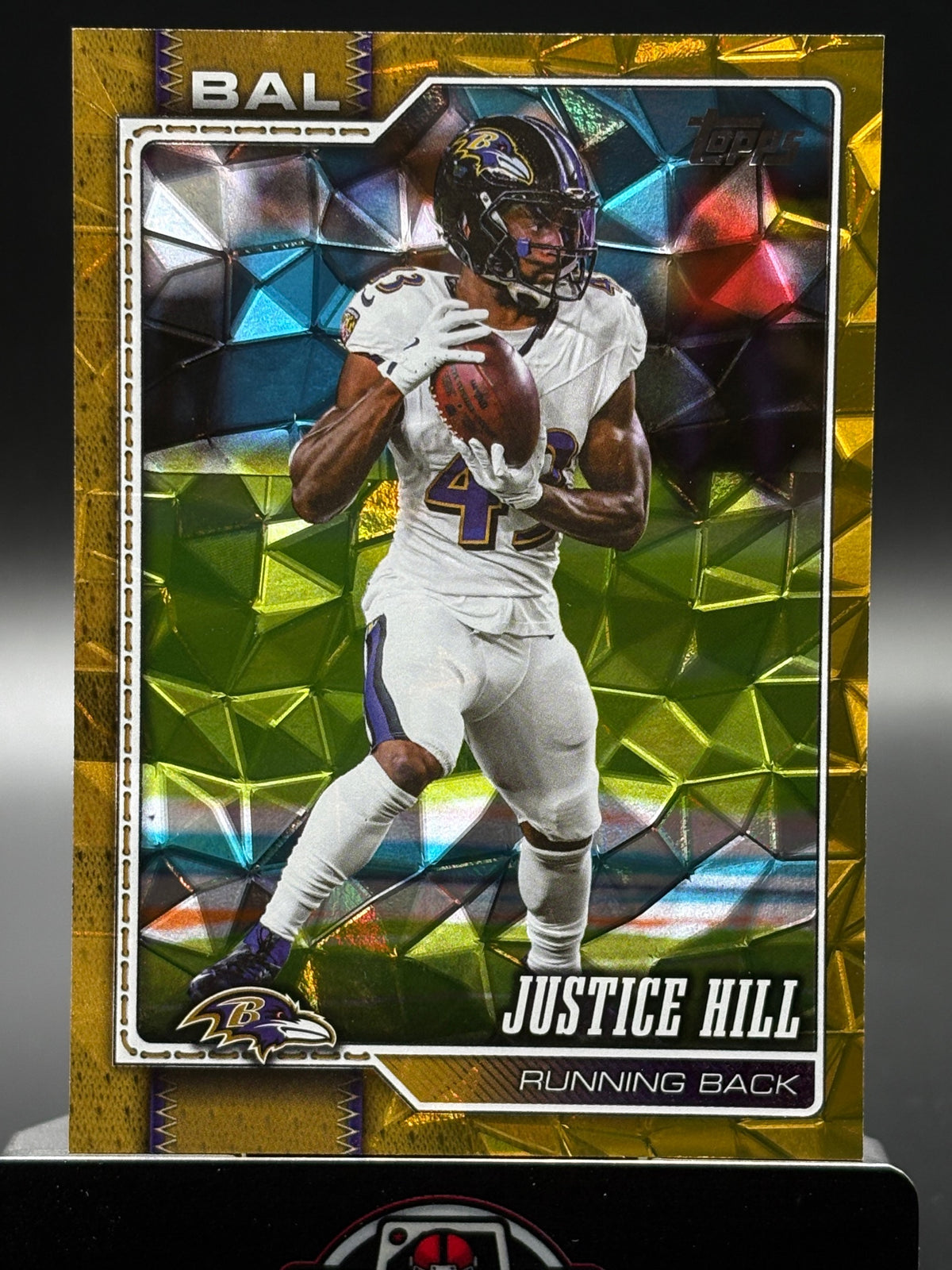 2026 Topps Flagship #18 Justice Hill Gold Diamante Foil #/50