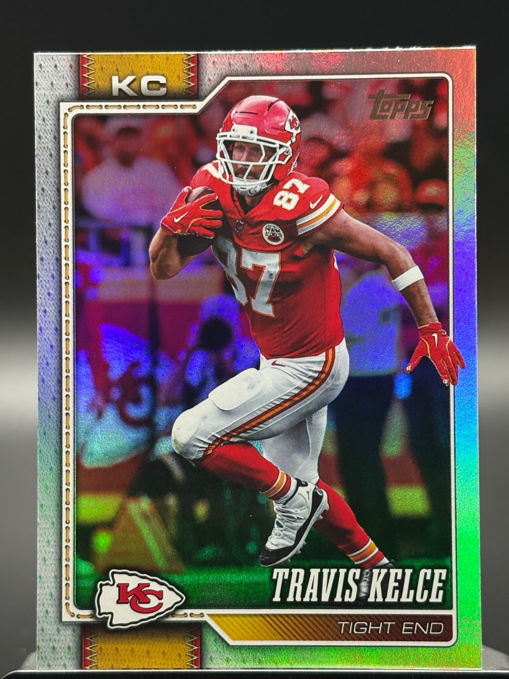 2026 Topps Flagship #100 Travis Kelce Rainbow Foil