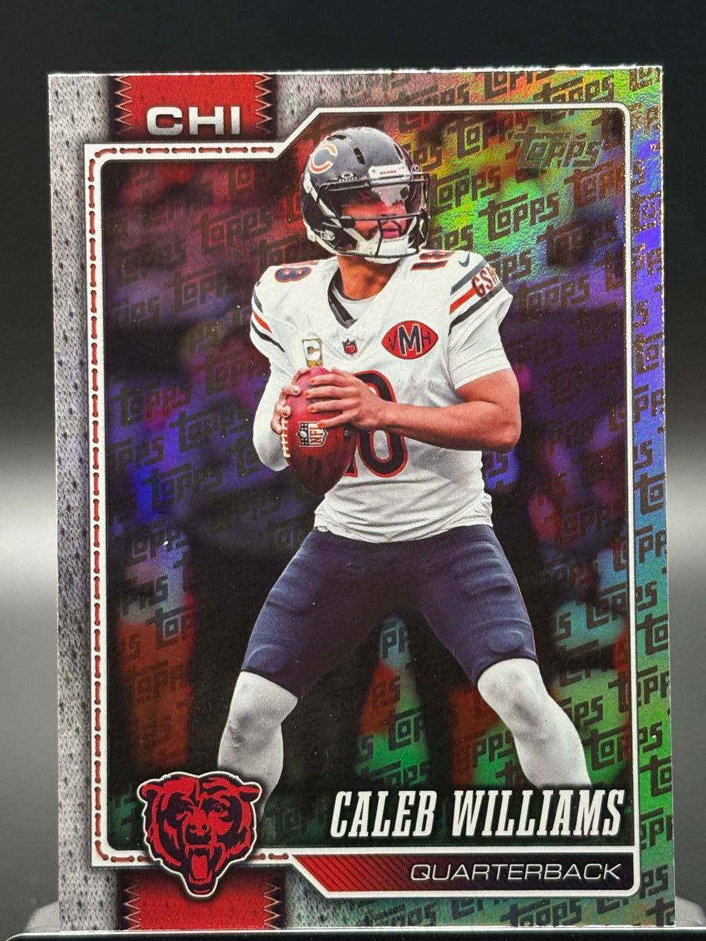 2026 Topps Flagship #35 Caleb Williams Topps Logo Foilboard