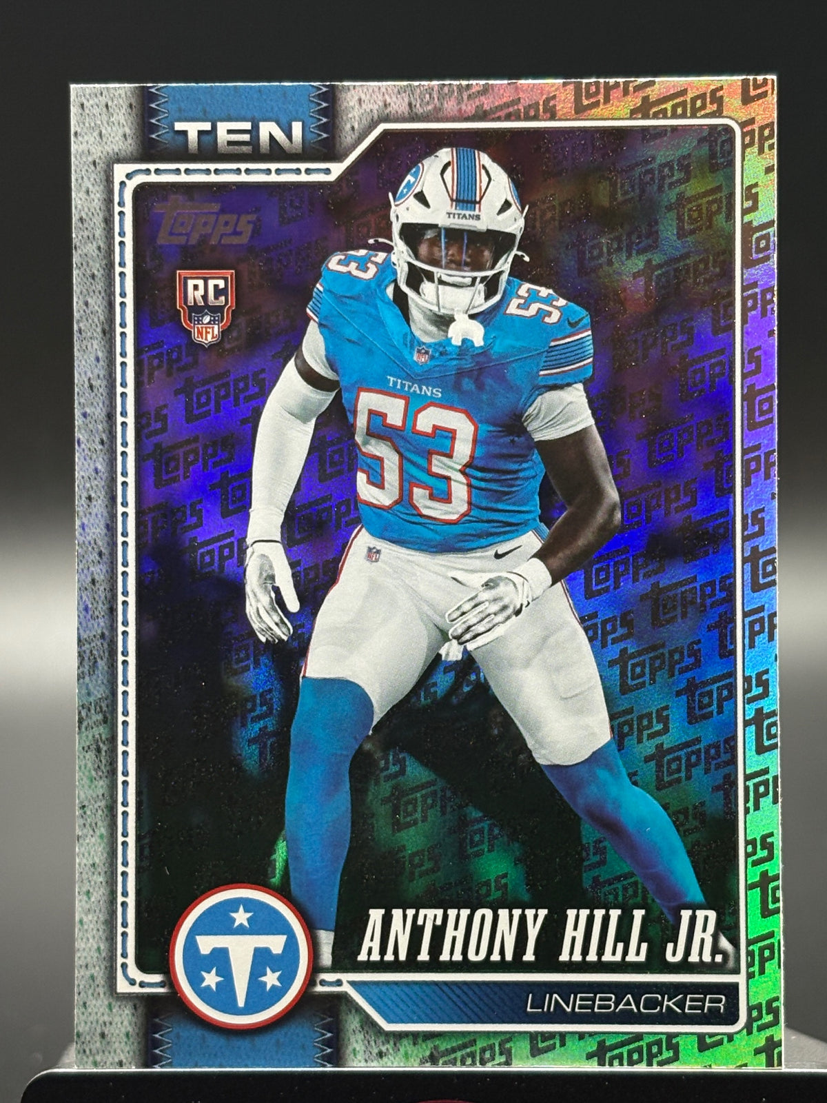 2026 Topps Flagship #389 Anthony Hill Jr. Topps Logo Foilboard