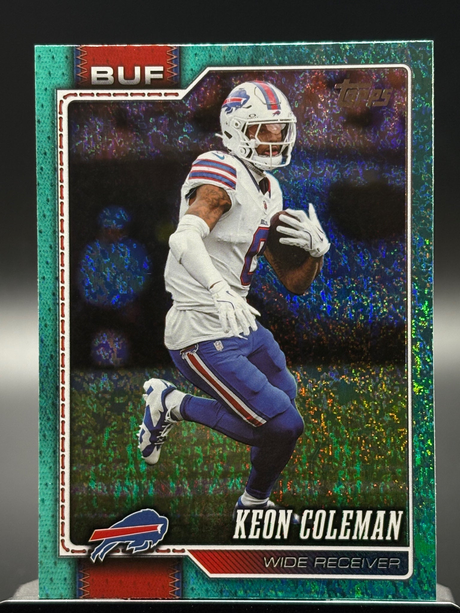 2026 Topps Flagship #20 Keon Coleman Aqua Holo Foil