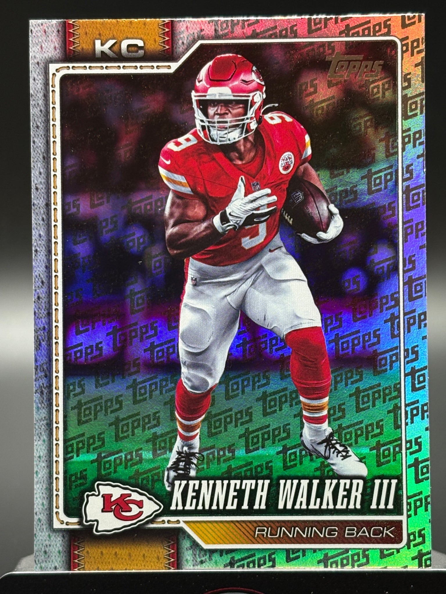 2026 Topps Flagship #180 Kenneth Walker III Topps Logo Foilboard