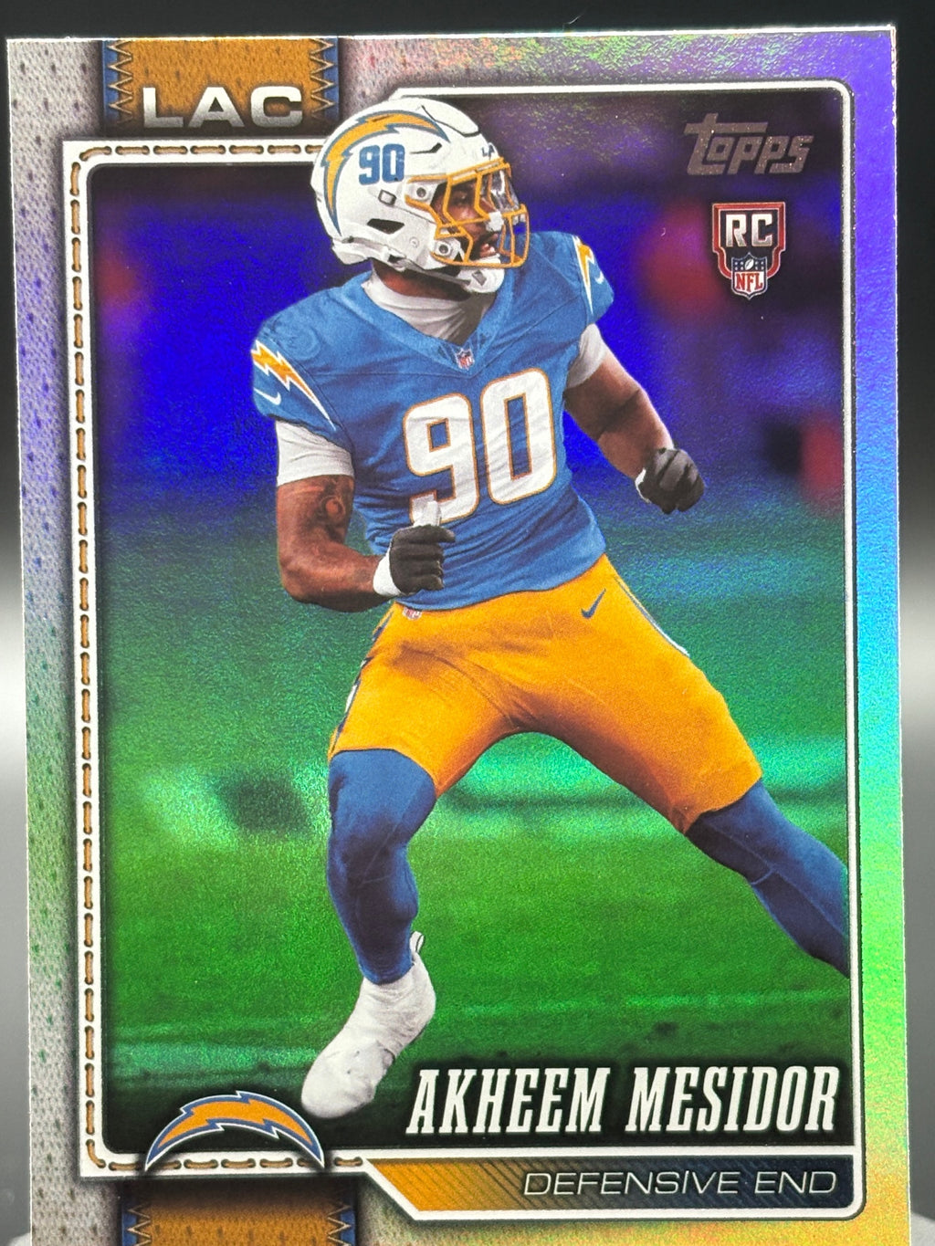 2026 Topps Flagship #345 Akheem Mesidor Rainbow Foil