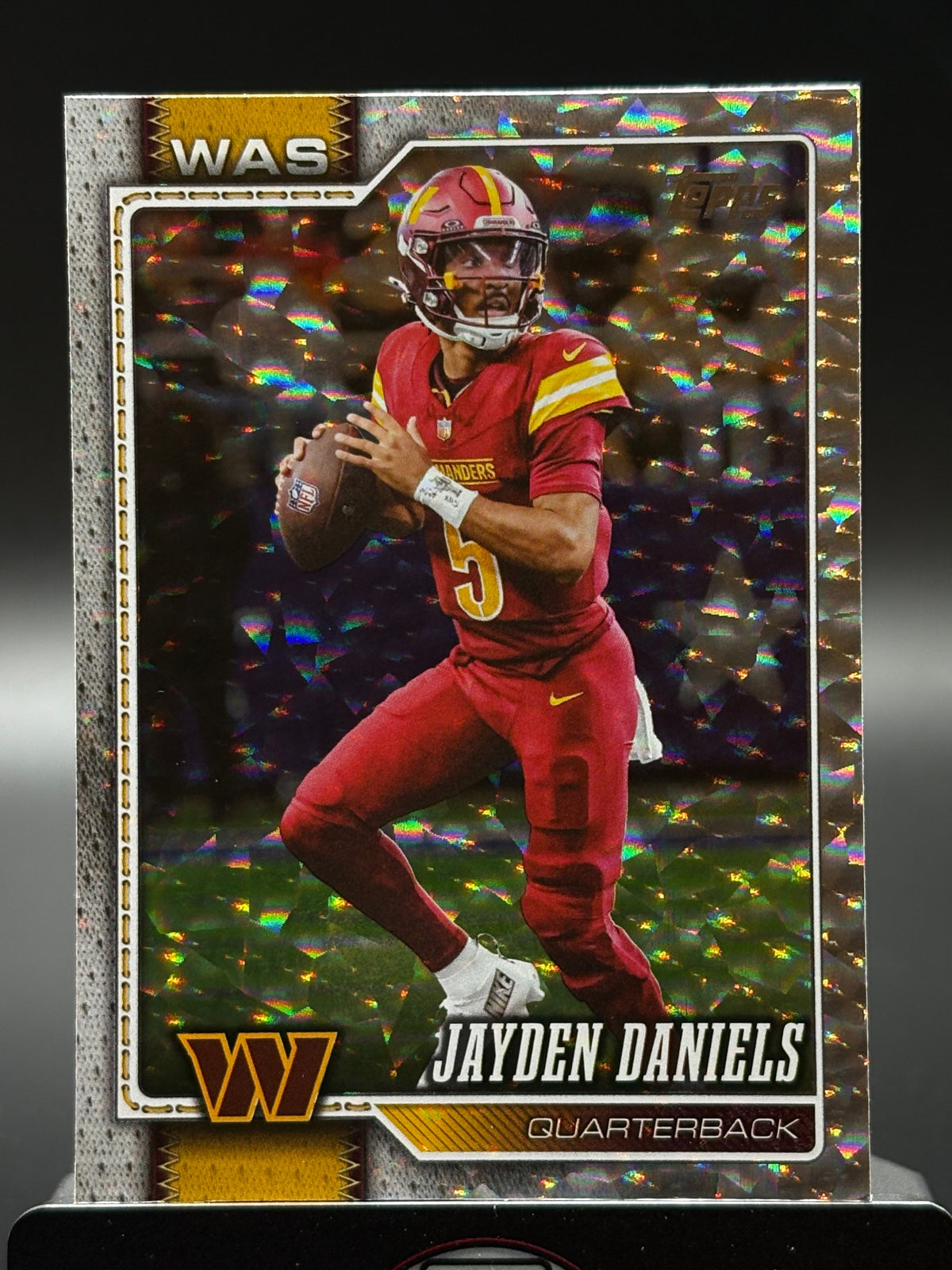 2026 Topps Flagship #196 Jayden Daniels Silver Crackle Foil