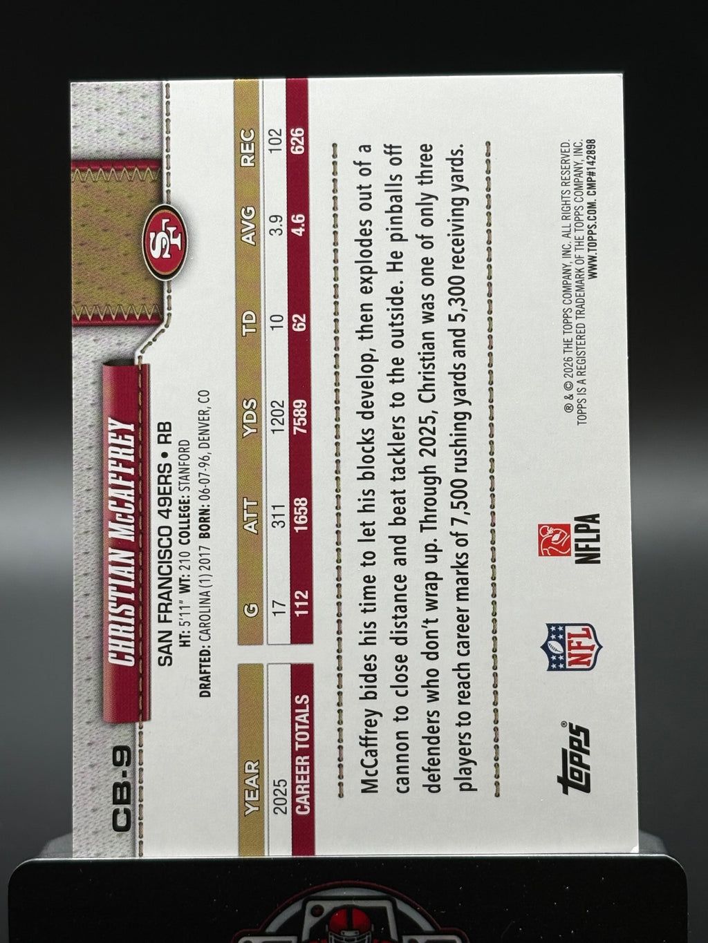2026 Topps Flagship #CB-9 Christian McCaffrey Companion Cards